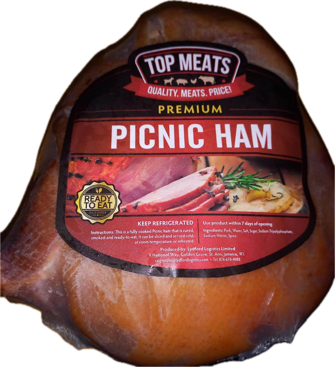 Top Meats Fully Cooked Smoked Picnic Ham Bone-In (3.0  KG Average Weight)